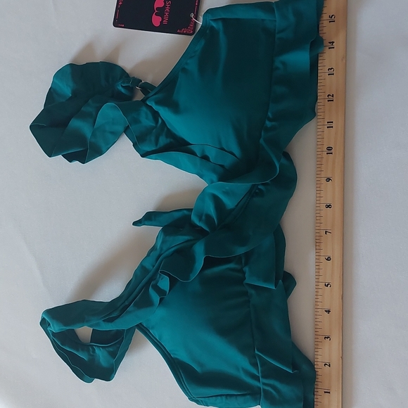 Shekini women's set two piece Green ruffle Bikini  size XL - Picture 9 of 11